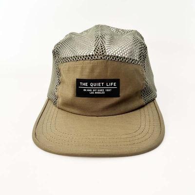 China Low Moq Character Customized 5 Panel Camper Hat With Mesh Side Camp Cap for sale