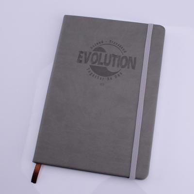 China Custom A5 Leather Hardcover Notebook with Elastic Band, 2022 Leather Diary Notebook for sale