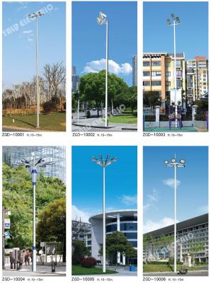 China 15m 18m 20m 25m 30m 35m football gymnasium field Q235 galvanized LED High Mast Light Pole with lifting system for sale