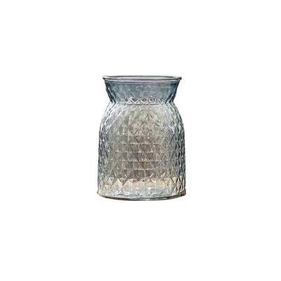 China Art Deco Diamond Multicolor Glass Flower Vase to Wedding Modern Home Decor Accessories Vases for Home Decoration for sale