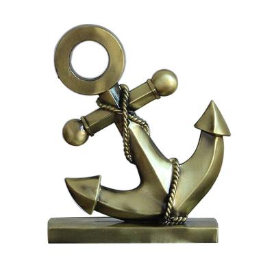 China Boat Bohemian Anchor Antique Statue Ornament Model Figurine Anchor Resin Mediterranean Style Decoration for sale