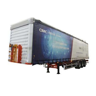 China Truck Trailer MOLEXI 3 Axles Sliding Curtain Side Semi Trailer 40 Ton Side Curtain Bulk Cargo Transport Truck Trailer for sale