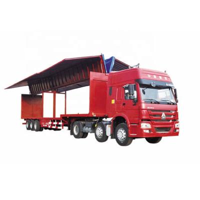 China MOLEXI 3 Axle Brand New Side Curtain Truck Trailer Enclosed Van Semi Trailer Wing Open Van Semi-trailer for sale