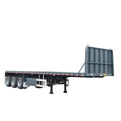 China Truck trailer 4axles 20ft 30ft link semi truck flatbed trailer custom flatbed trailer with best price for sale