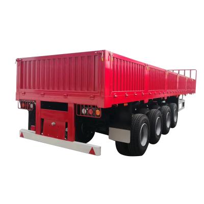 China 3 Axle Truck Trailer New Trailer With Side Wall Tips Cargo Transport Semi Trailer With Low Price for sale