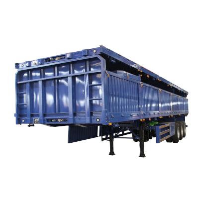 China Demountable high wall semi truck trailer 3axles side wall semi trailer cargo drop side panel trailer for sale