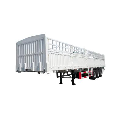 China Truck Trailer MOLEXI 3 Axles Side Wall Barrier Stake Trailer Cargo Semi Trailer semi truck trailer for sale