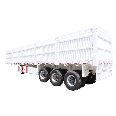 China Truck Trailer Barrier Semi Trailer Livestock Truck Carrier Trailer 3 Axles Cargo Barrier High Quality Semi Trailer for sale