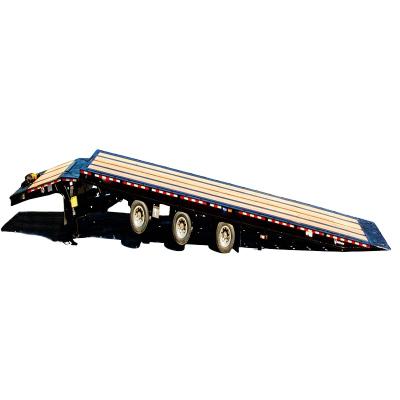 China Extendable Truck Trailer MOLEXI 3 Axles Tilt Slider Trailer Wrecker Semi Sliding Trailer For Sale for sale