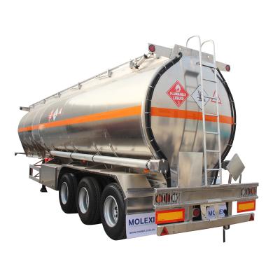 China Hot Selling Tri Axles Truck Trailer MOLEXI Aluminum Fuel Tanker Truck Aluminum Fuel Tanker Trailer For Sale Kenya for sale