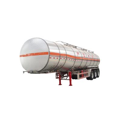 China Truck trailer 3 axle 45 cubic meter petrol tank transporter fuel tanker truck trailer with spring suspension for sale for sale