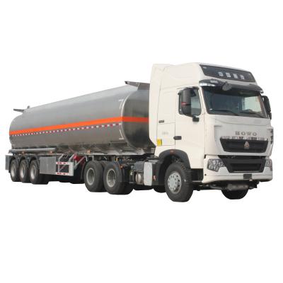 China Truck trailer MOLEXI 2/3 axle stainless steel/tank truck semi trailer aluminum alloy for oil/fuel/diesel transportation for sale