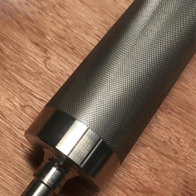 China Factory Custom Stainless Steel Anilox Embossed Die Cut Knurled Chrome Plated Knurled Roller Printing Machinery Parts Cradles Roller for sale