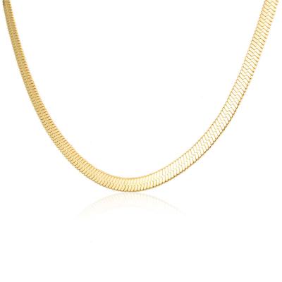 China Factory Price Fashion Mens Womens Jewelry 18K Gold Plated Snake Necklace Stainless Chain for sale