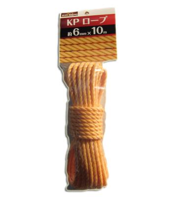 China Three firm and stable length two color of high quality polyethylene and polyester KP rope polyester braided rope 6mm for sale