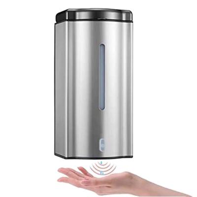 China Wall Mounted Hand Disinfection Car 600ml Touchless Stainless Steel Induction Automatic Liquid Soap Dispenser for sale