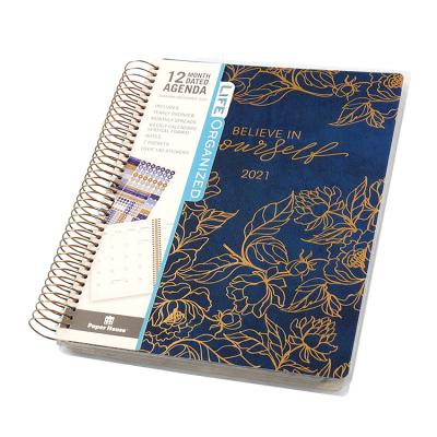 China Wholesale Full Color A5 Hardcover Printing PVC Hardcover Custom Printing Daily Monthly Weekly Planner Customize for sale