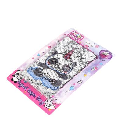 China Mini Magic Sequins Diary Set Printed Custom Notepad Set for Kids with Township Pattern Printing for sale