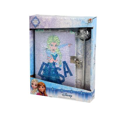 China Printed Glitter Diary Books for Kids by Elsa Design J003 Deluxe Stationary Set for sale