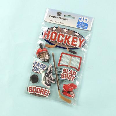 China Cartoon Sticker Factory Supply 11 PCS Hockey Stickers Wholesale Cheap Custom 3D Stickers For Kids for sale