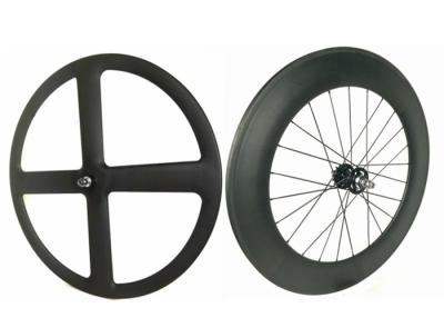 China De duurzame 700C-Fiets van het Koolstofspoor rijdt Voorzijde 4 sprak/grootbrengt 88MM * 23MM Te koop