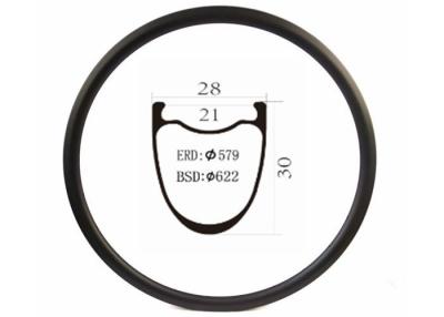 Κίνα Tubeless Carbon Rims 28mm Width 30mm Height 700C  All Road Carbon Bicycle Wheel Rims προς πώληση