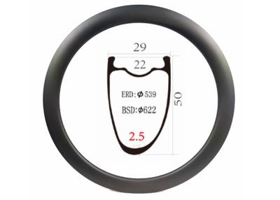 Κίνα OEM Bicycle Carbon Rims 29mm Width Eccentric 50MM All Road Bike Wheel RIm προς πώληση