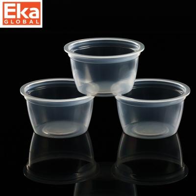 China High Barrier EVOH 3.7 Ounce Multi-Layer Widening Plastic Cup Disposable Cold Pet Food Grocery Container Clear Widening Cups for sale