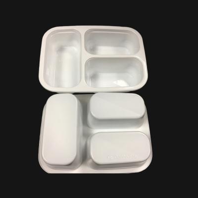 China Best Selling Plastic 3 Compartment Food Bowl Multilayer Disposable For All Prepared for sale