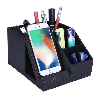 China 5W Normal Multifunctional Wireless Charger Pen Holder Storage Box for sale