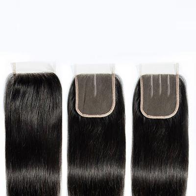 China Ghrehair Product 4x4 Soft Hot Straight Wave Lace Closure With Color Women Hair 100% Virgin Hair for sale