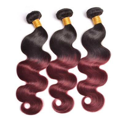 China New Fashion 1B 99J Ghrehair Hair Color Bundles Body Wave Hair Bundles Raw 100% Human Unprocessed For Hair Extensions for sale