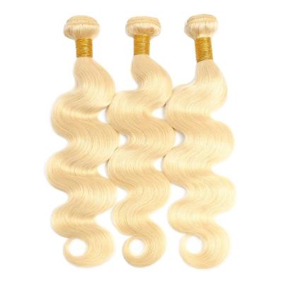 China Hot Selling 100% Human Hair Ghrehair 100% Virgin Hair Extension Body Wave 613 Hair Bundles With Women for sale