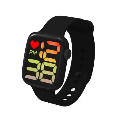 China New Y1 automatic date factory digital display LED touch silicone waterproof watch wholesale hot sale colorful electronic children watch for sale