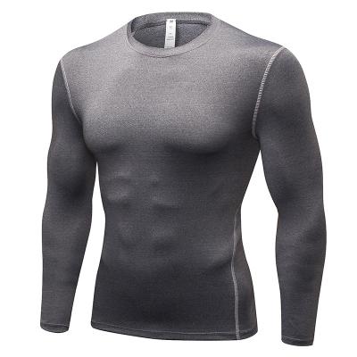 China Men's Breathable Outdoor Fitness Running Clothes Long Sleeve Sportswear Quick Dry Suitable T-Shirts for sale