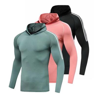 China Hot Selling High Quality Anti-wrinkle Men's Quick-Drying Compression Sports Hoodies T-shirts for sale