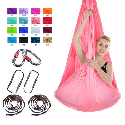 China Non-slip Yoga Flight-Aerial Fitness Full Set Nylon Hangematte Yoga Aerial Hammocks for sale