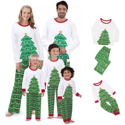 China QUICK DRY unisex Christmas printing suit family long sleeved children's Christmas pajamas set wholesale for sale