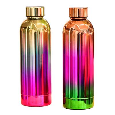 China 500ml 16oz 304 Stainless Steel Viable Plating Double Wall Insulated Vacuum Water Bottle Thermos Tumbler Insulated Vacuum Flask for sale