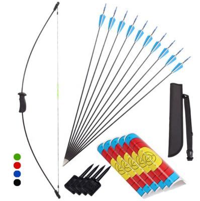 China Safe Archery Youth Straight Archery Fiberglass 15LBS Silicone Rubber Kids Archery For Kids 6-8 for sale