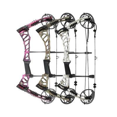 China Three Color Archery Tag Arrow Bow Hunting Compound Shooting Bow 60 lbs Camouflage Archery Compound Bow for sale