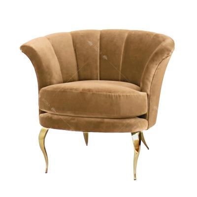 China 2022 MOKA Luxury Armchair For Modern Living Room Light One Seater Sofa Chair Velvet Fabric Accent Luxury Chair for sale