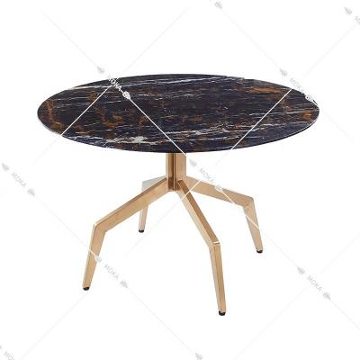 China 2022 modern new round marble dining table set table and chairs for dining room for sale