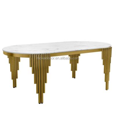 China Factory supply good price modern marble/glass modern rectangle dining table for home use for sale