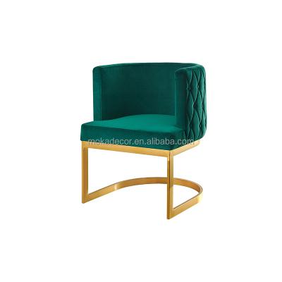 China Wholesale Customized Good Quality Modern Velvet Cafe Tufted Back Table And Chair for sale