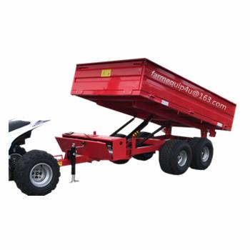 China Four Wheel Trailer 2000kgs 3000kgs Double Axle Trailer Dump Hydraulic Single Axle ATV Trailer for sale