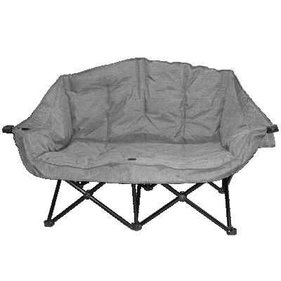 China Modern Outdoor Folding Double Seat Portable Camping Chair With Logo for sale