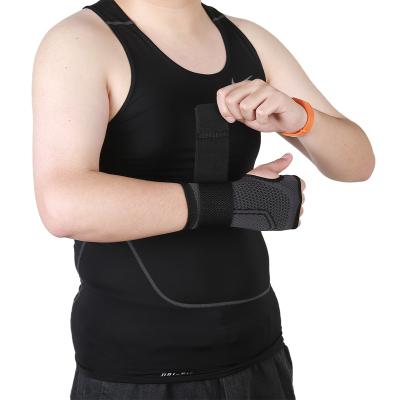 China Hot Selling Adjustable Breathable Adjustable Palm Pad Protector Pressurized Hand Support Wristband Wrist Brace With Strap for sale