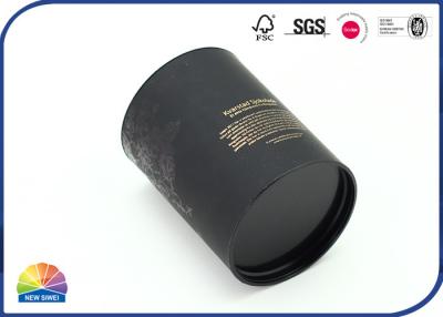 중국 Hot Stamping Black Cardboard Tube Embossing Candle Tube Box 판매용