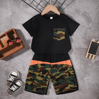 China Summer Boys Clothing Set Kid Boy Camouflage Breathable Clothes Set Fashion Boys Sports Cotton 2pcs Equipment for sale